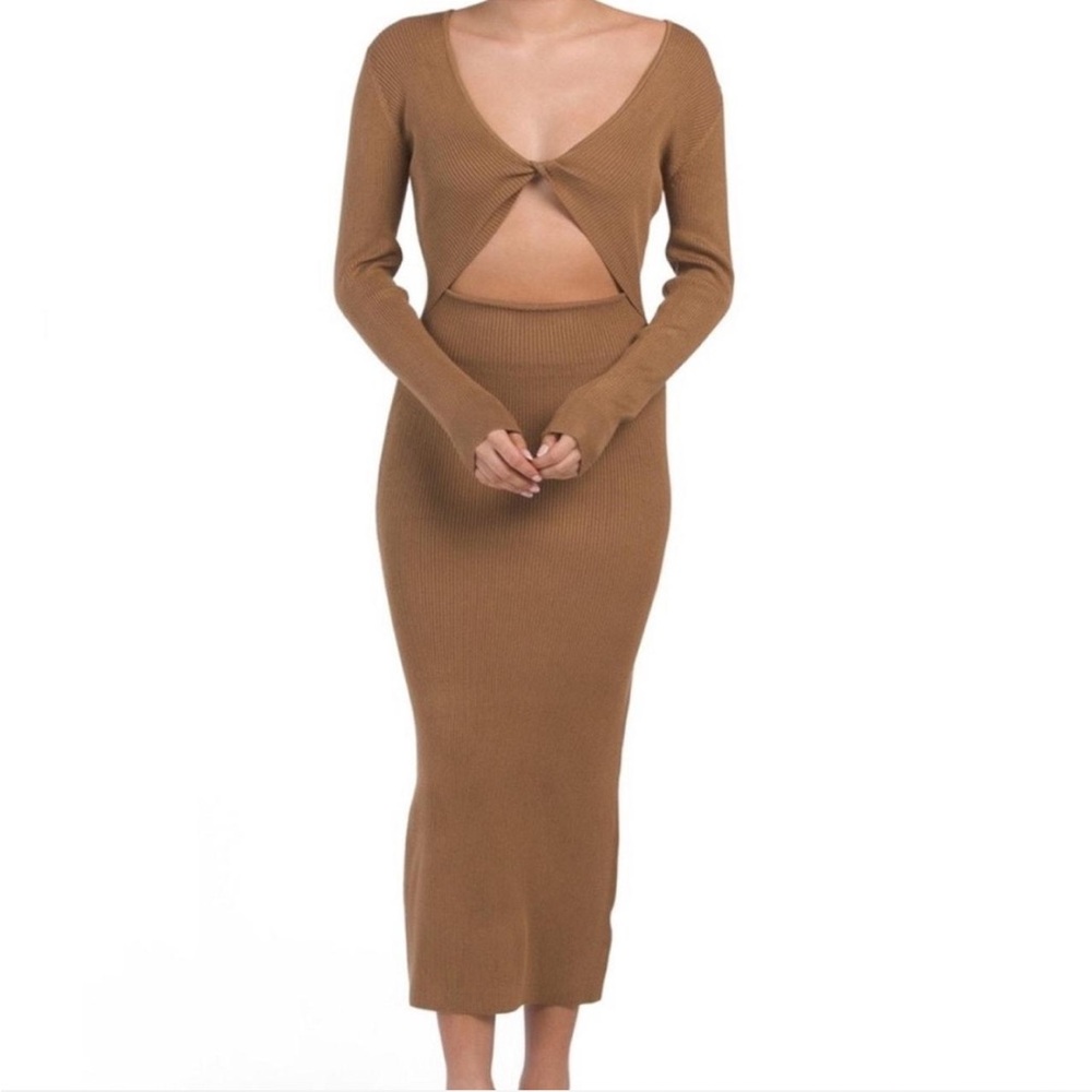 House of Harlow cutout knit sweater dress